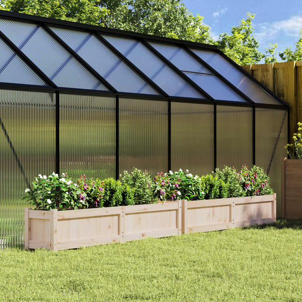 jardiniere bois pin massif style rustique 150x31x31 cm pin naturel 3 | jardinna