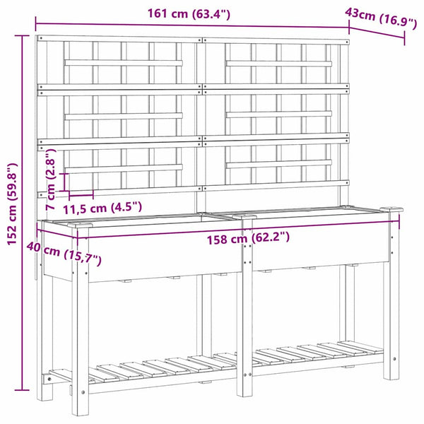 jardiniere bois treillis beige moderne durable 9 | jardinna