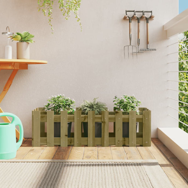 jardiniere cache pot bois exterieur multi tailles coloris naturel impregne 100 x 30 x 30 cm 1 | jardinna