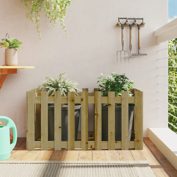 jardiniere cache pot bois exterieur multi tailles coloris naturel impregne 100 x 50 x 50 cm 1 | jardinna