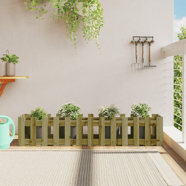 jardiniere cache pot bois exterieur multi tailles coloris naturel impregne 150 x 30 x 30 cm 1 | jardinna