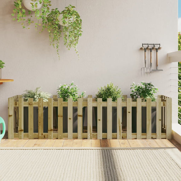 jardiniere cache pot bois exterieur multi tailles coloris naturel impregne 200 x 50 x 50 cm 1 | jardinna