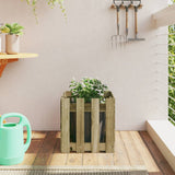 jardiniere cache pot bois exterieur multi tailles coloris naturel impregne 40 x 40 x 40 cm 1 | jardinna