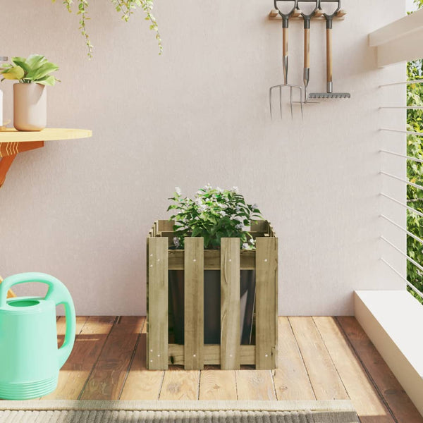 jardiniere cache pot bois exterieur multi tailles coloris naturel impregne 40 x 40 x 40 cm 1 | jardinna