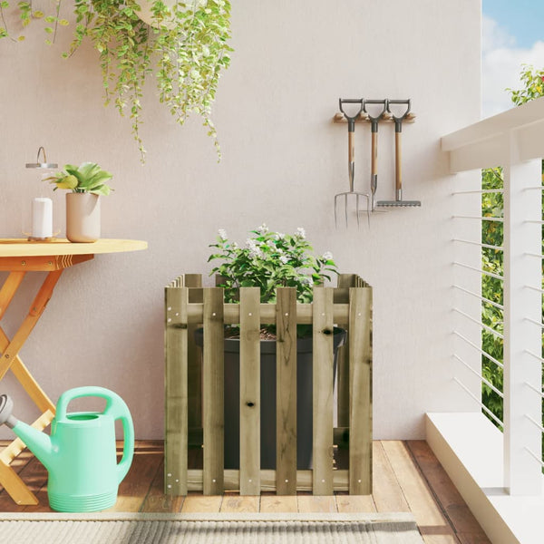jardiniere cache pot bois exterieur multi tailles coloris naturel impregne 60 x 60 x 60 cm 1 | jardinna