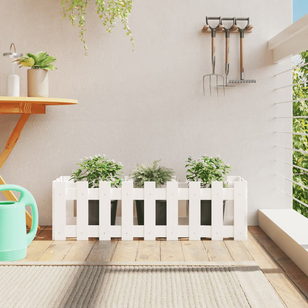 jardiniere cache pot bois exterieur multi tailles coloris pin blanc 100 x 30 x 30 cm 1 | jardinna