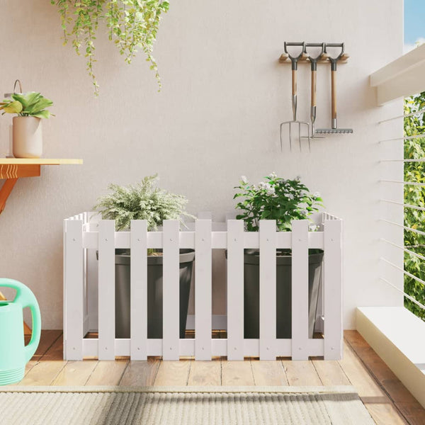 jardiniere cache pot bois exterieur multi tailles coloris pin blanc 100 x 50 x 50 cm 1 | jardinna