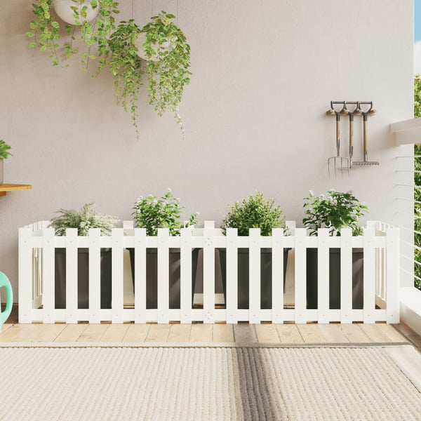 jardiniere cache pot bois exterieur multi tailles coloris pin blanc 200 x 50 x 50 cm 1 | jardinna