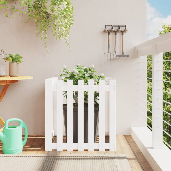 jardiniere cache pot bois exterieur multi tailles coloris pin blanc 70 x 70 x 70 cm 1 | jardinna