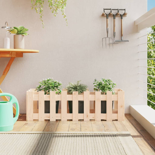 jardiniere cache pot bois exterieur multi tailles coloris pin naturel 100 x 30 x 30 cm 1 | jardinna