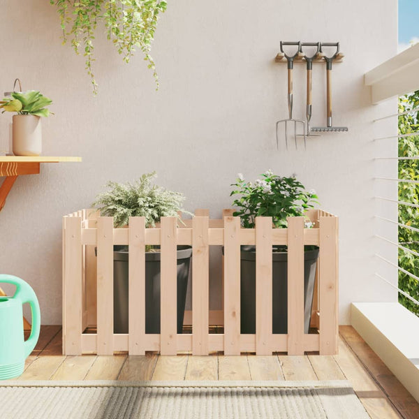 jardiniere cache pot bois exterieur multi tailles coloris pin naturel 100 x 50 x 50 cm 1 | jardinna