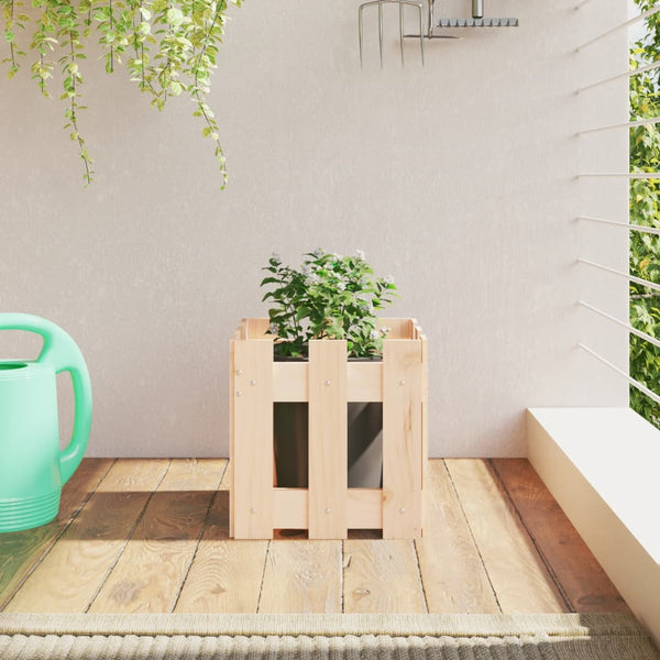 jardiniere cache pot bois exterieur multi tailles coloris pin naturel 30 x 30 x 30 cm 1 | jardinna