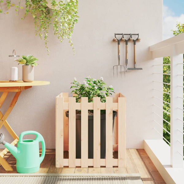 jardiniere cache pot bois exterieur multi tailles coloris pin naturel 60 x 60 x 60 cm 1 | jardinna