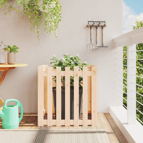 jardiniere cache pot bois exterieur multi tailles coloris pin naturel 70 x 70 x 70 cm 1 | jardinna