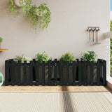 jardiniere cache pot bois exterieur multi tailles coloris pin noir 200 x 50 x 50 cm 1 | jardinna