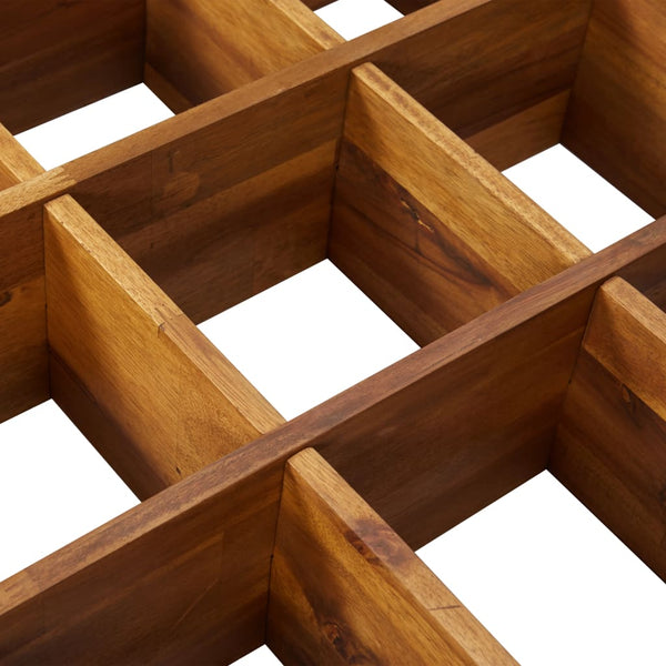 jardiniere carree 60x60 cm bois dacacia massif 4 93vu | jardinna