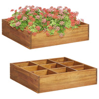 jardiniere carree 60x60 cm bois dacacia massif default title 40pt | jardinna