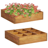 jardiniere carree 60x60 cm bois dacacia massif default title 40pt | jardinna
