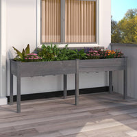 jardiniere haute bois sapin doublure gris 203 x 53 x 76 cm 1 | jardinna