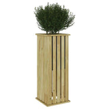 jardiniere haute design colonne pin impregne marron 3 | jardinna