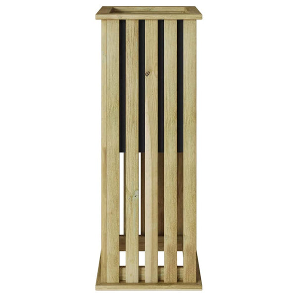 jardiniere haute design colonne pin impregne marron 5 | jardinna