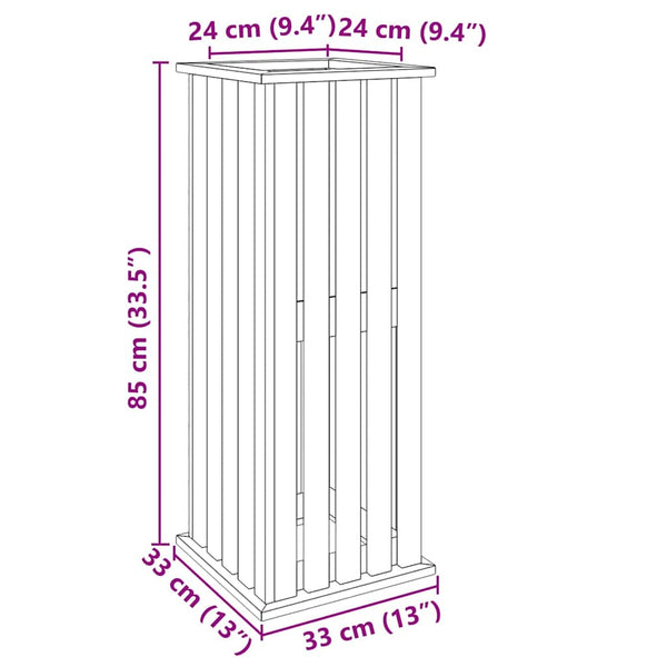 jardiniere haute design colonne pin impregne marron 9 | jardinna