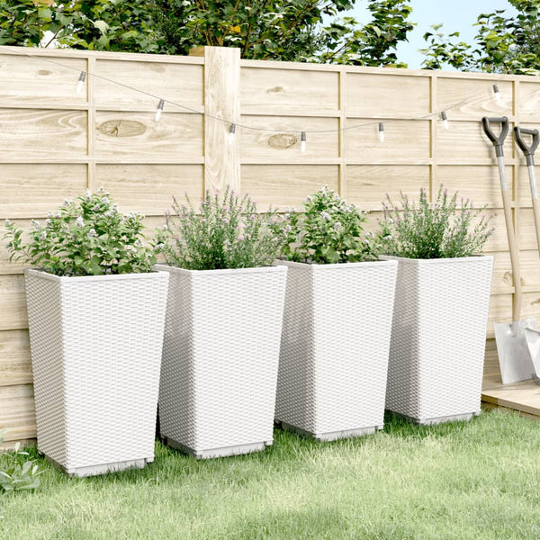 jardiniere haute plastique aspect tresse moderne set 2 4 pcs 3 | jardinna