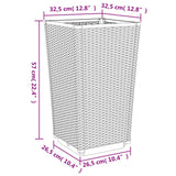 jardiniere haute plastique aspect tresse moderne set 2 4 pcs 9 | jardinna