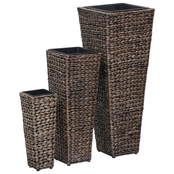 jardiniere jacinthe deau set 3 pcs marron fonce 1 | jardinna