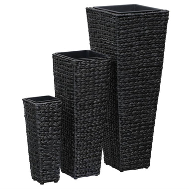 jardiniere jacinthe deau set 3 pcs noir 1 | jardinna