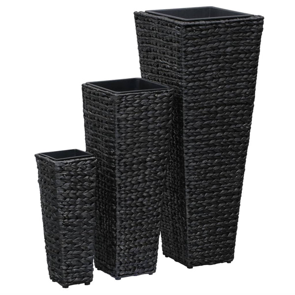 jardiniere jacinthe deau set 3 pcs noir 1 | jardinna