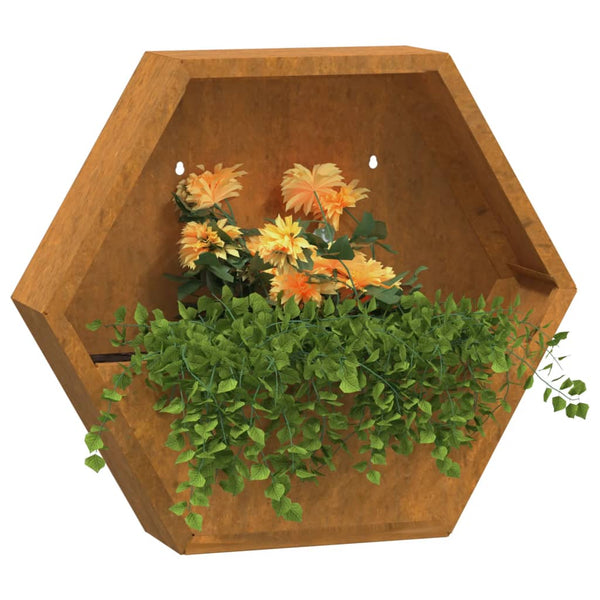 jardiniere murale exterieur acier corten rustique 3 | jardinna