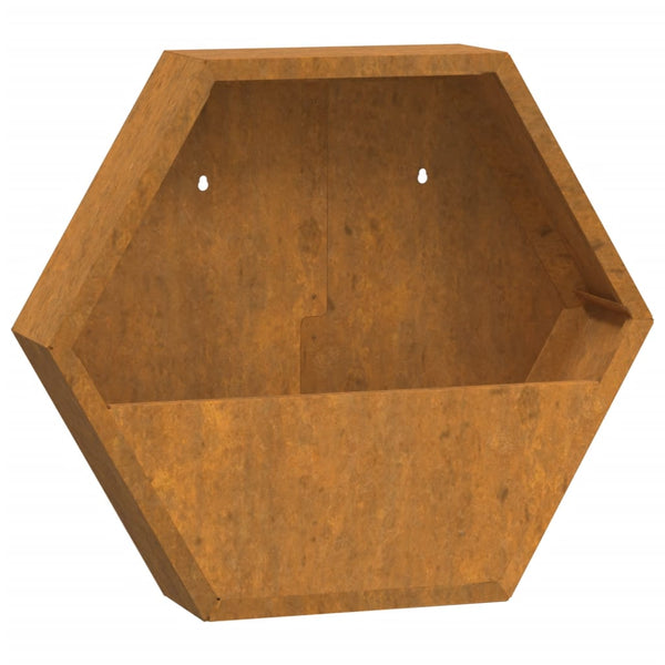 jardiniere murale exterieur acier corten rustique 5 | jardinna