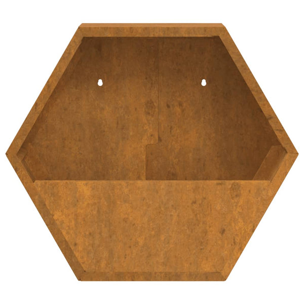 jardiniere murale exterieur acier corten rustique 6 | jardinna