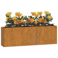 jardiniere murale exterieur acier corten rustique set 2 pcs 3 | jardinna