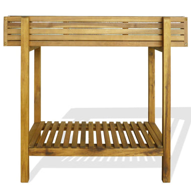 jardiniere pied bois dacacia etagere 2 | jardinna