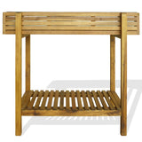 jardiniere pied bois dacacia etagere 2 | jardinna