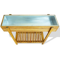 jardiniere pied bois dacacia etagere 3 | jardinna