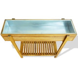 jardiniere pied bois dacacia etagere 3 | jardinna