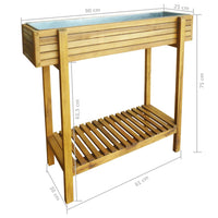 jardiniere pied bois dacacia etagere 7 | jardinna