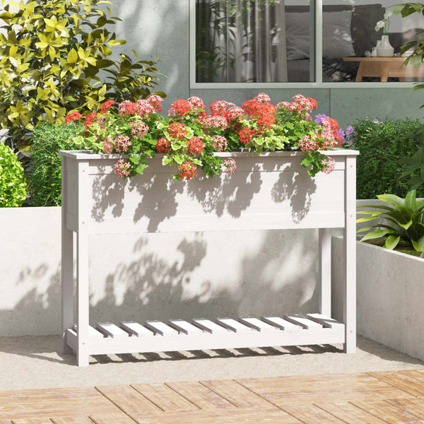 jardiniere pied bois etagere blanc 111 x 34 x 81 cm 1 | jardinna