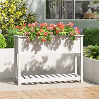 jardiniere pied bois etagere blanc 111 x 34 x 81 cm 1 | jardinna