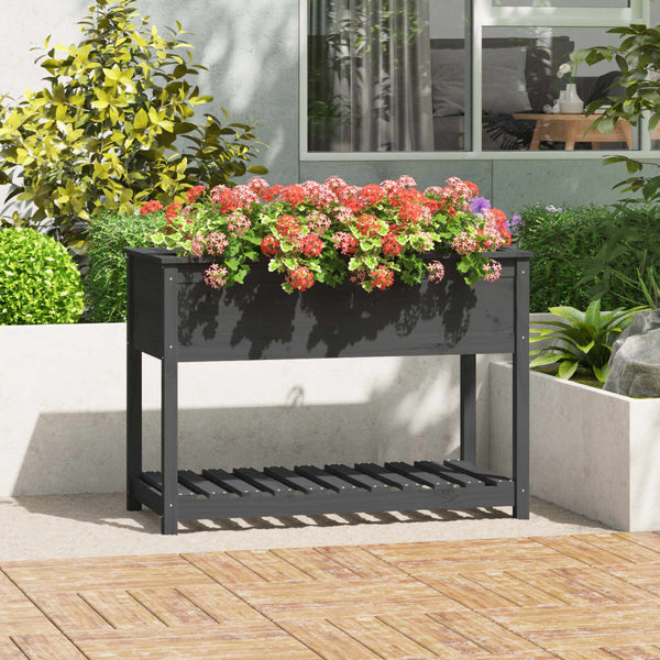 jardiniere pied bois etagere gris 111 x 54 x 81 cm 1 | jardinna