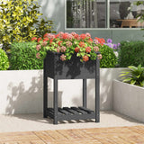 jardiniere pied bois etagere gris 56 x 54 x 81 cm 1 | jardinna