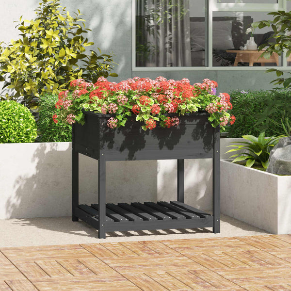 jardiniere pied bois etagere gris 82 x 82 x 81 cm 1 | jardinna