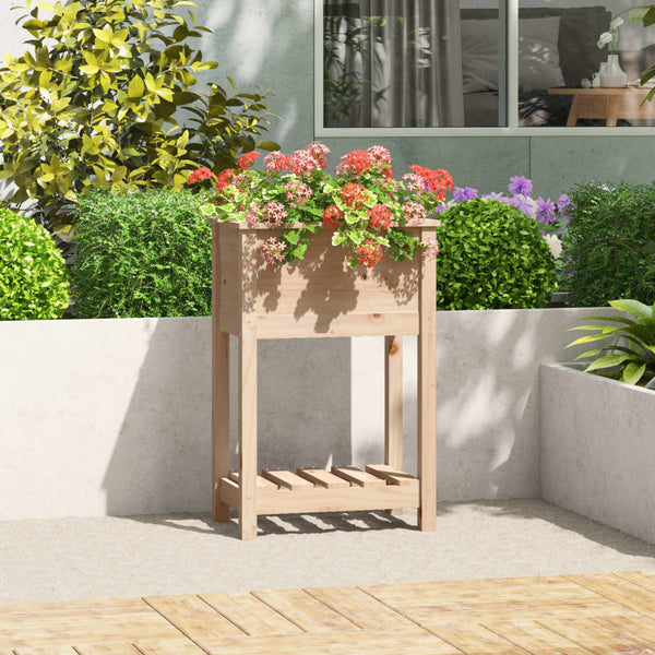 jardiniere pied bois etagere naturel 54 x 34 x 81 cm 1 | jardinna