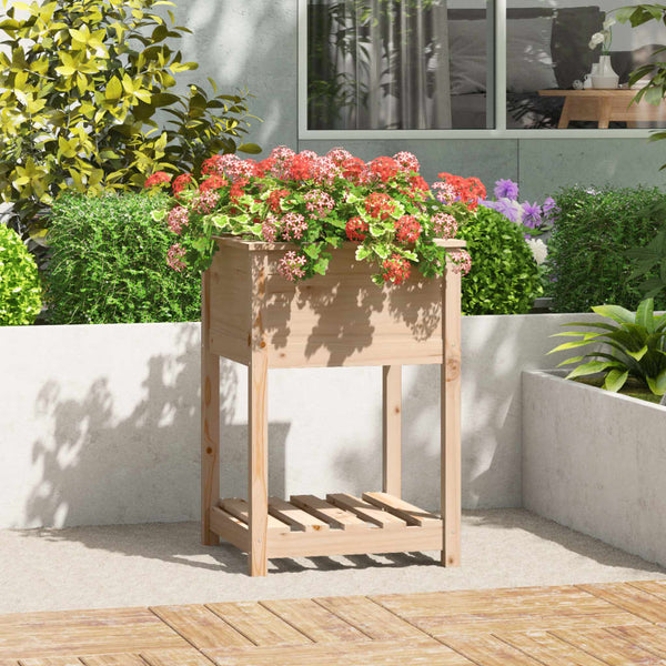 jardiniere pied bois etagere naturel 54 x 54 x 81 cm 1 | jardinna