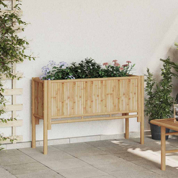 jardiniere pied drainage bambou plusieurs tailles 110 cm 1 | jardinna