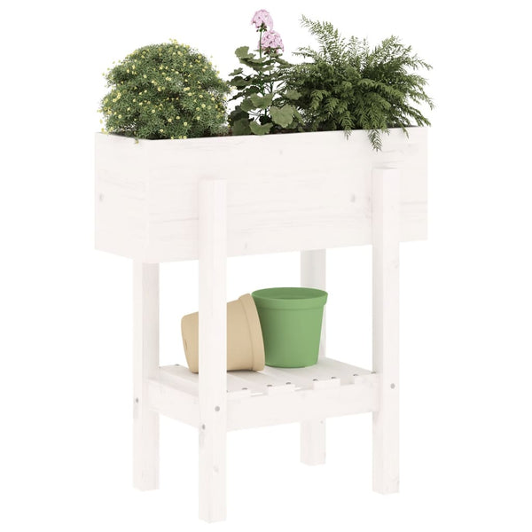 jardiniere pied etagere bois pin massif 3 | jardinna