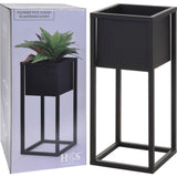 jardiniere pied metal design epure elegant 21 x 21 x 50 cm 53wm | jardinna